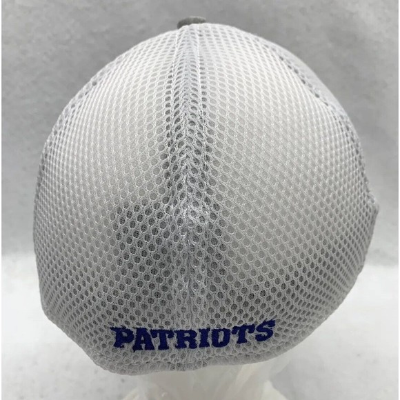 New Era Hat Flex Fit Patriots NFL 39THIRTY Gray White Breathable Medium/ Large - Picture 5 of 10